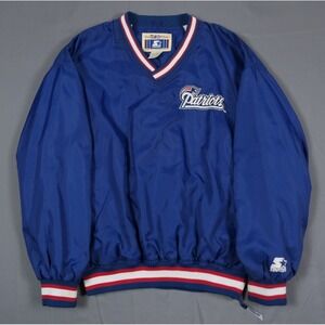 VTG Starter New England Patriots Drew Bledsoe Windbreaker Pullover Jacket Mens L
